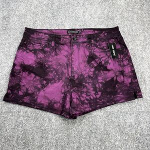 Hot Topic Blackheart Denim Shorts Juniors Plus 17 High Rise Tie Dye NEW W Tags